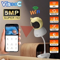 XIAOVV 5MP WiFi indoor Baby Monitor Two-Way Audio Motion Detection Night Vision Baby Camera for Home Security