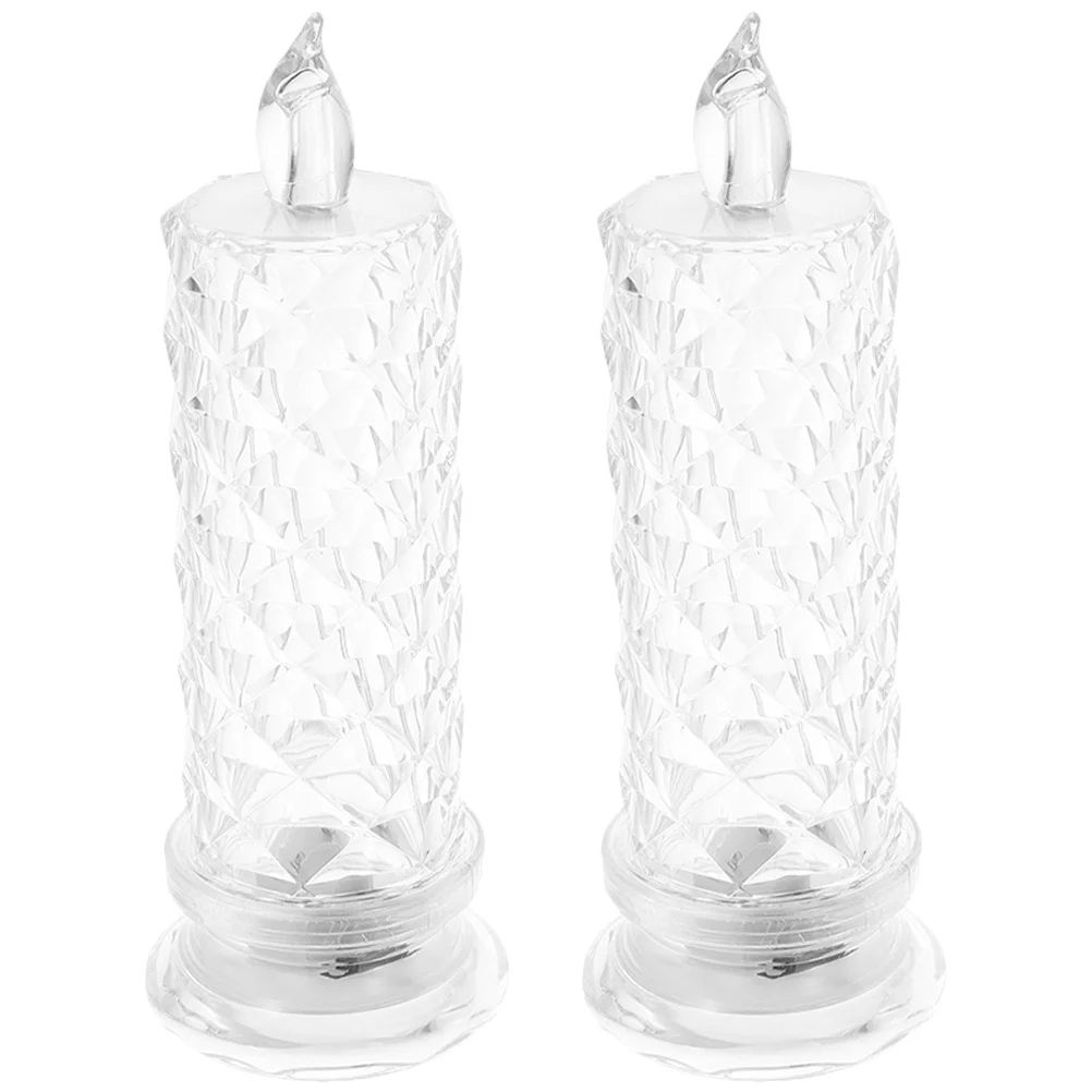 

2Pcs Flameless Candles Warm Soothing Light Operated Lights for Home Bar Shops Festivals Light