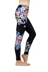 Floral print casual women's pants elastic elastic waist tight leggings for women