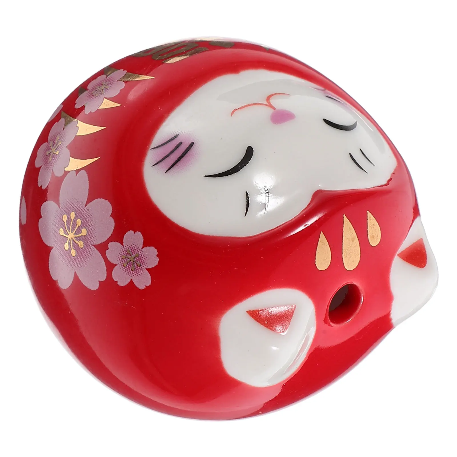 Gato de la fortuna japonés de cerámica, decoración de escritorio pequeña, uso amplio, regalo de significado de bendición único y creativo, gato de la suerte