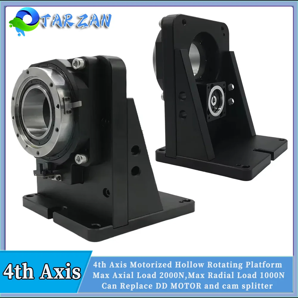 

4th Axis Motorized Hollow Rotating Platform Indexing Rotary Can Replace DD MOTOR and cam splitter For Robotic Arm Laser Marking