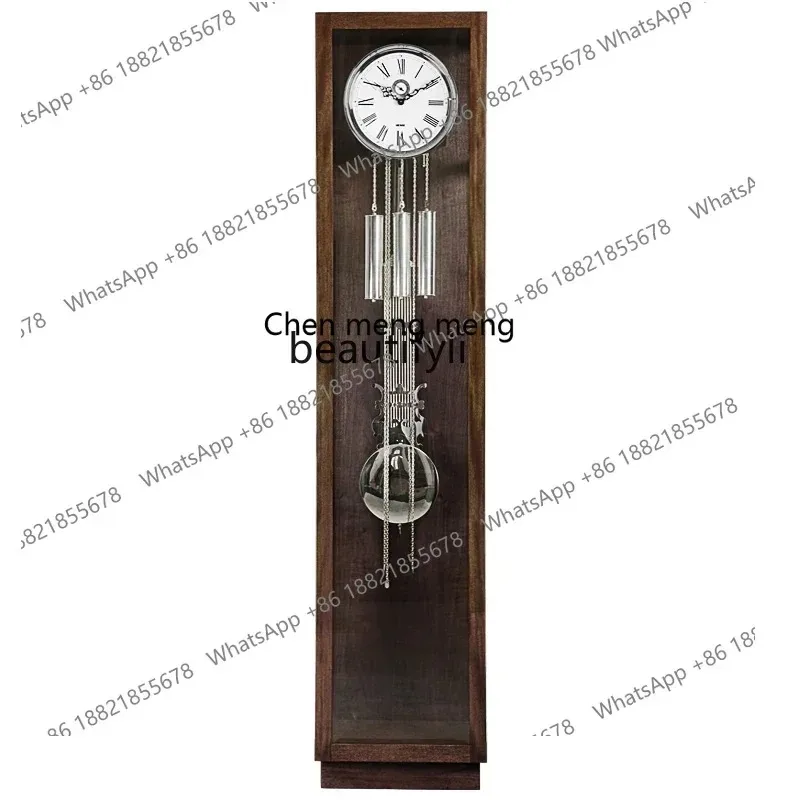 A   R European floor clock living room simple creative movement light luxury modern mechanical floor clock R