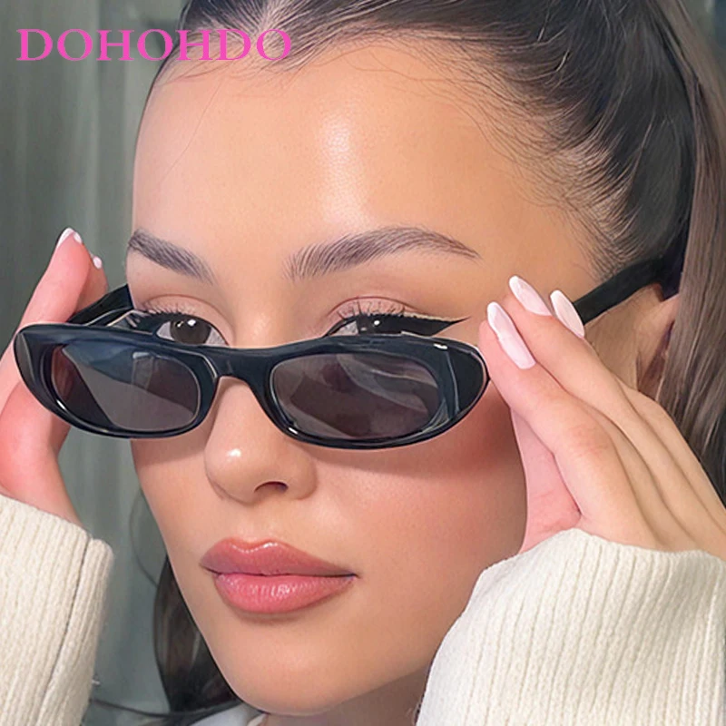 

Retro Small Frame Oval Cat Eye Women Sunglasses Trend Brand Designer Men Shades Driving Travel Ladies Sunglasses Lentes UV400