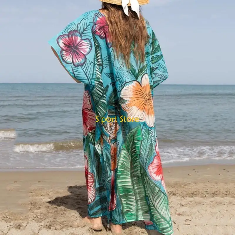 U2JB Costume da bagno lungo da donna Copricostume da spiaggia Abito copricostume per l'estate