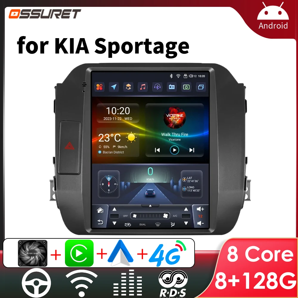 

7862 2DIN Android Car Radio for KIA Sportage 3 Carplay 2011 - 2016 Car Stereo Multimedia Video Player GPS Headunit Touch Screen