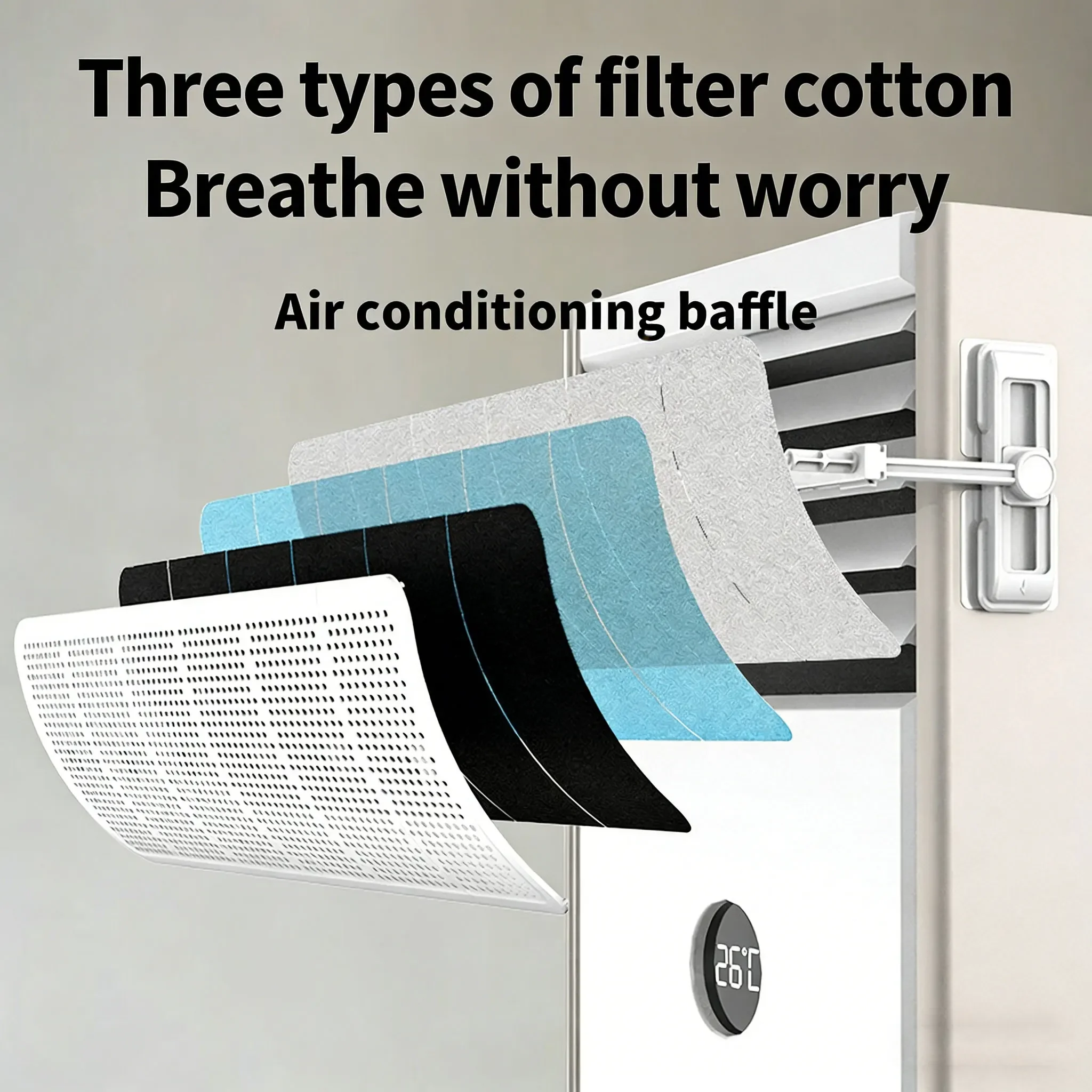 Cabinet floor-standing air conditioner wind deflector anti-direct blowing wind shield cold air guide plate windproof air outlet