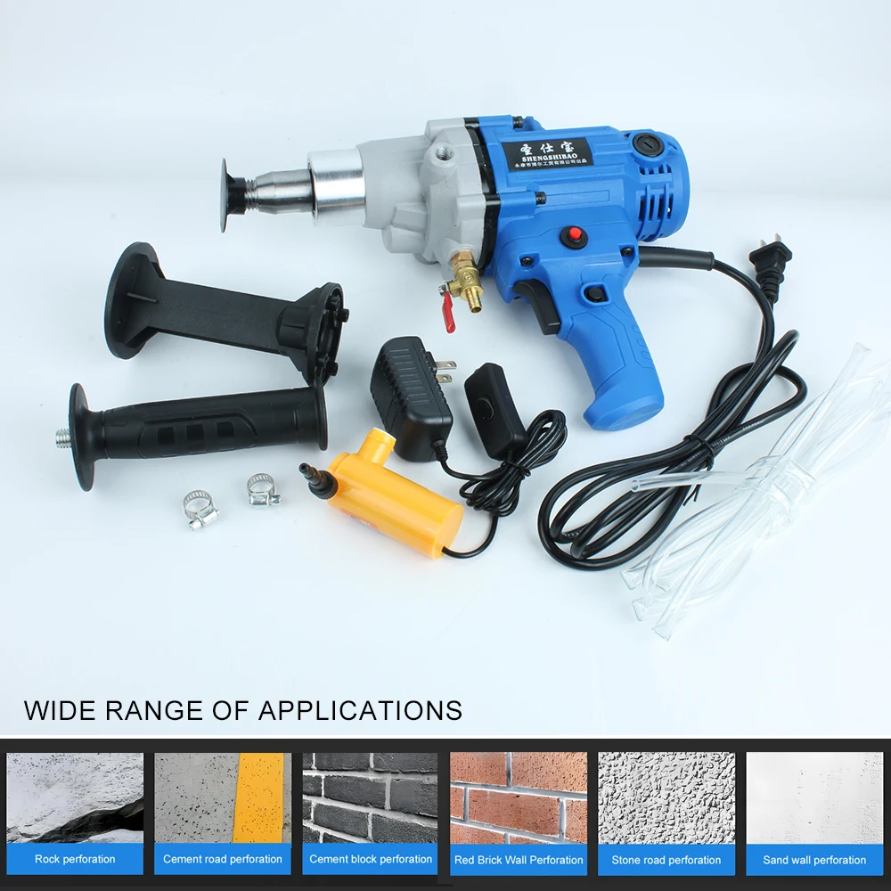 Electric Diamond Core Drill 4300W/4780W High Power Concrete Core Drill Machine Dry Wet Engineering Torque Drilling Tool