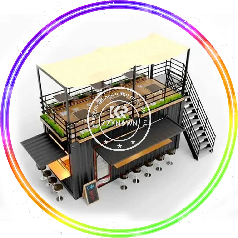 ร้านอาหารพร้อมห้องครัวตู้คอนเทนเนอร์สำเร็จรูปสำหรับร้านกาแฟ