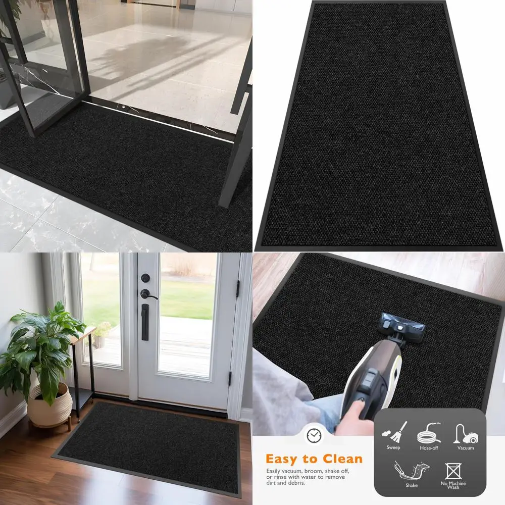 

Heavy-Duty Outdoor Entrance Floor Mat, 3FT x 11FT Custom Size, Large Commercial Dirt Trapper Mat for Indoor and Outdoor Use