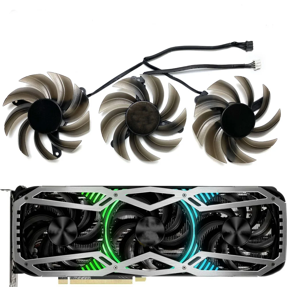 

1/2/3pcs Replacement Cooling Fan Graphic Card Cooler for GAINWARD RTX3060ti 3070 3070ti 3080 3080t 3090 Video Card Fan