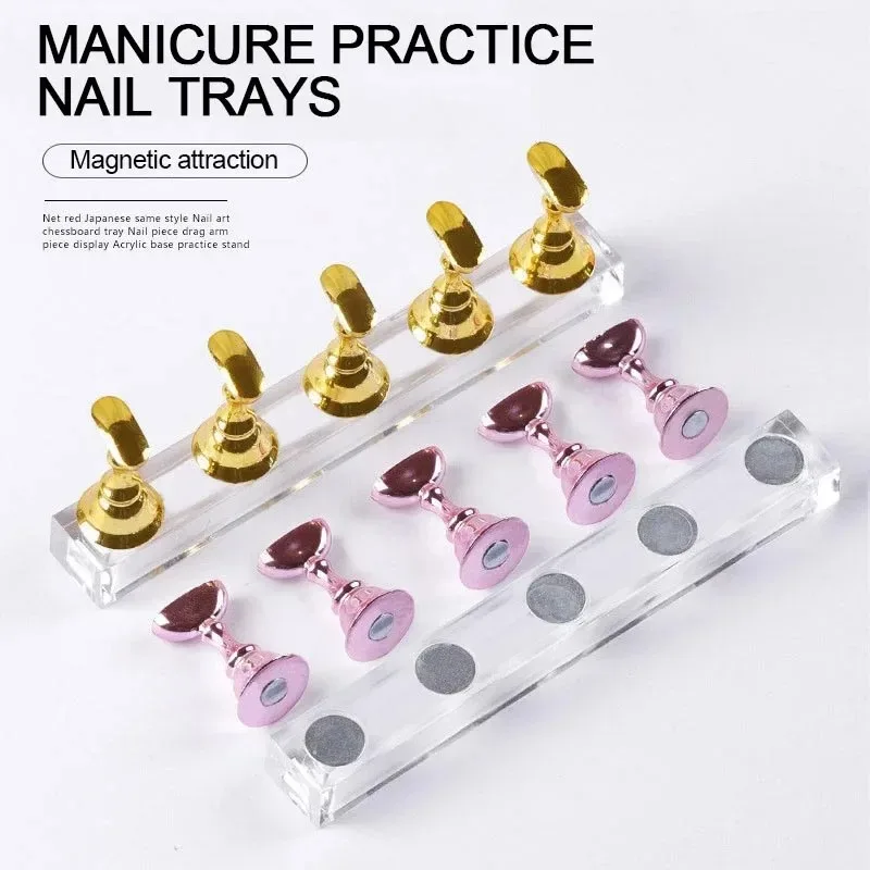 Présentoir magnétique pour vernis à ongles, 5 pièces, support pour échantillons d'ongles, pointes magnétiques, mastic réutilisable, MJZSJ03, nouveau