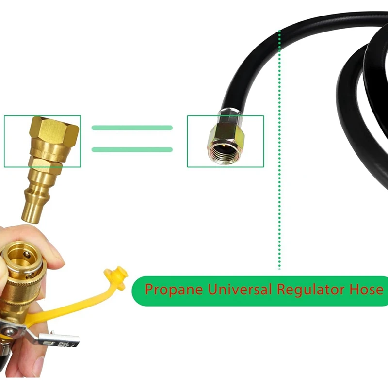 Do szybkiego łączenia wąż propanowy o długości 12 stóp do Rv do grilla, z 1/4 Cal wtyczką szybkiego łączenia kluczykiem X 3/8 Cal żeńska flara