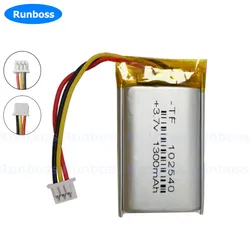 3.7V 1300mAh Lithium Polymer Battery 922543P 102540 For MP3 MP4 Power Bank Electronic Equipment Tablet PC with 1.25mm 3-Wires