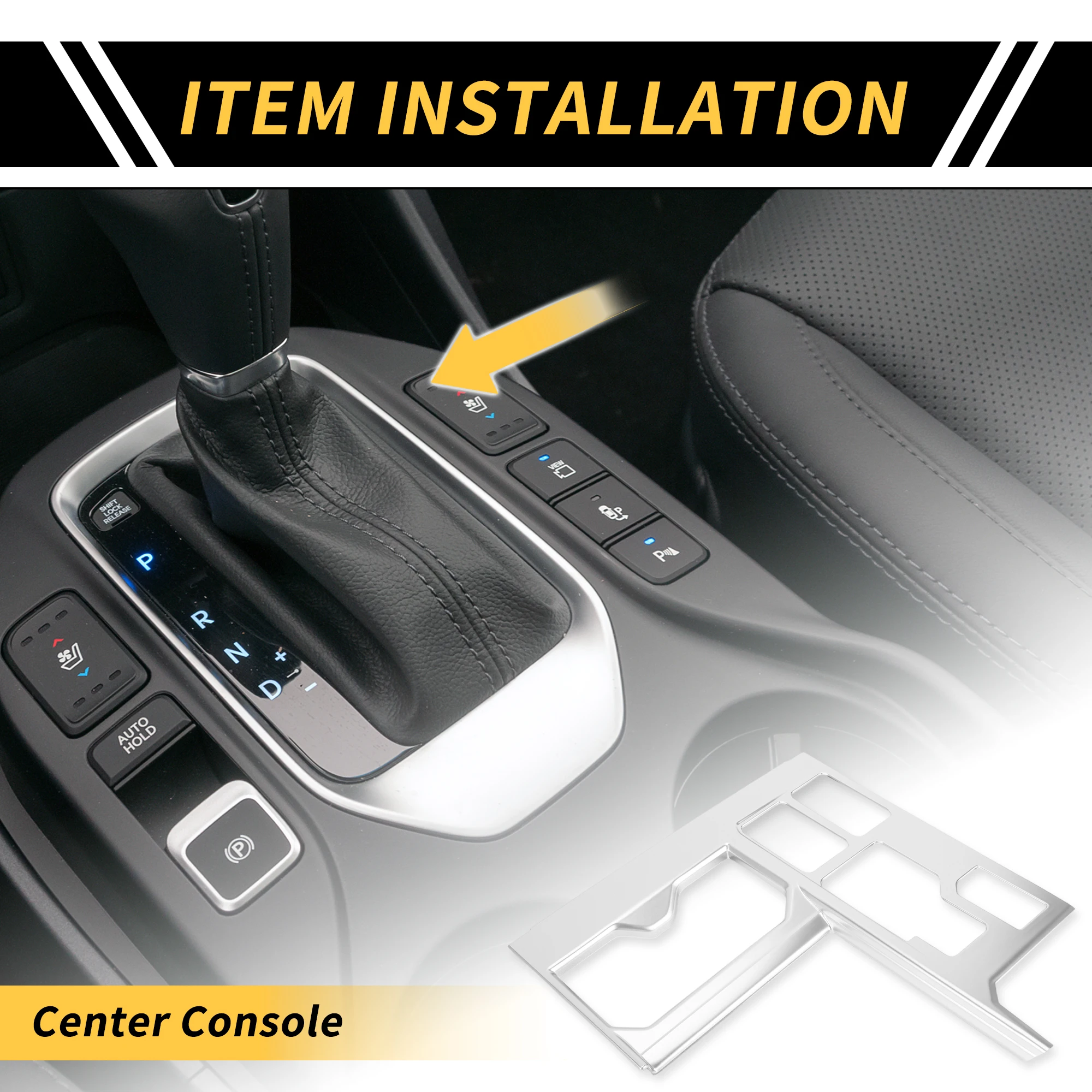 

UXCELL Center Console Gear Shift Frame Panel Water Cup for Toyota Tundra 2022-2024