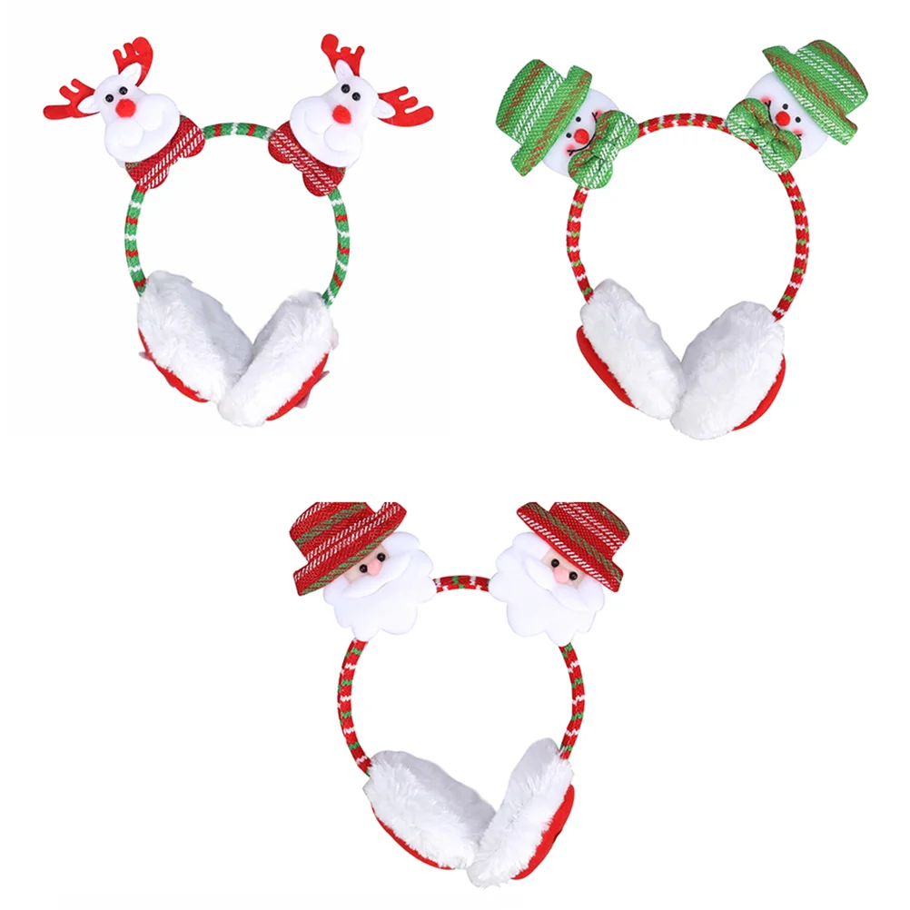 Cache-oreilles avec nœud noir pour bébé, bandes de sauna en bois de cerf, écharpe créative mignonne pour Noël, hiver