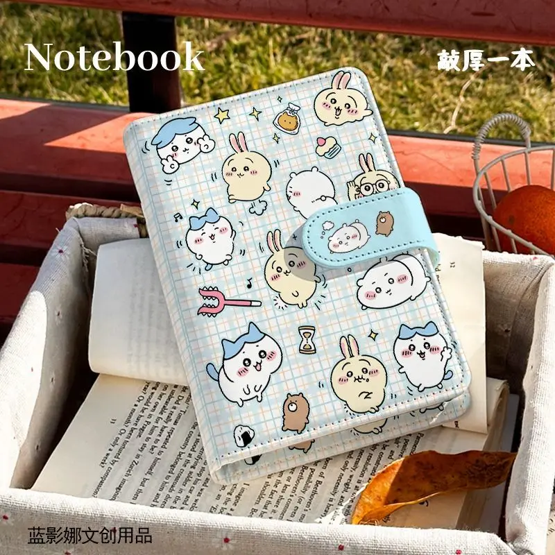 

Милый блокнот A6 Chiikawa с очаровательным аниме-дизайном, из искусственной кожи, с магнитной застежкой, идеально подходит для заметок и ежедневного использования