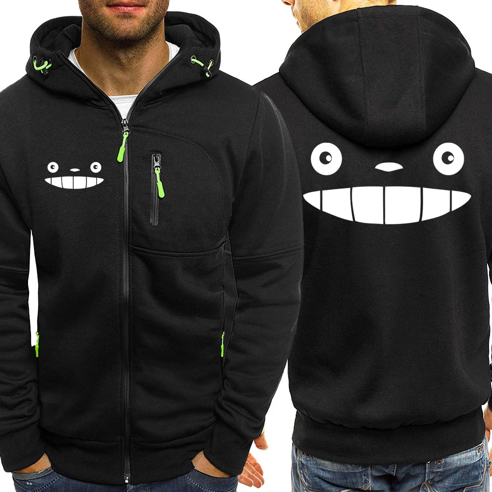 Comics Movie Round Eyes And Big Mouth Hoodies Men Autumn Clothes Loose Casual High Quality Sweatshirt Zip Up Hoodie Funny Hoody