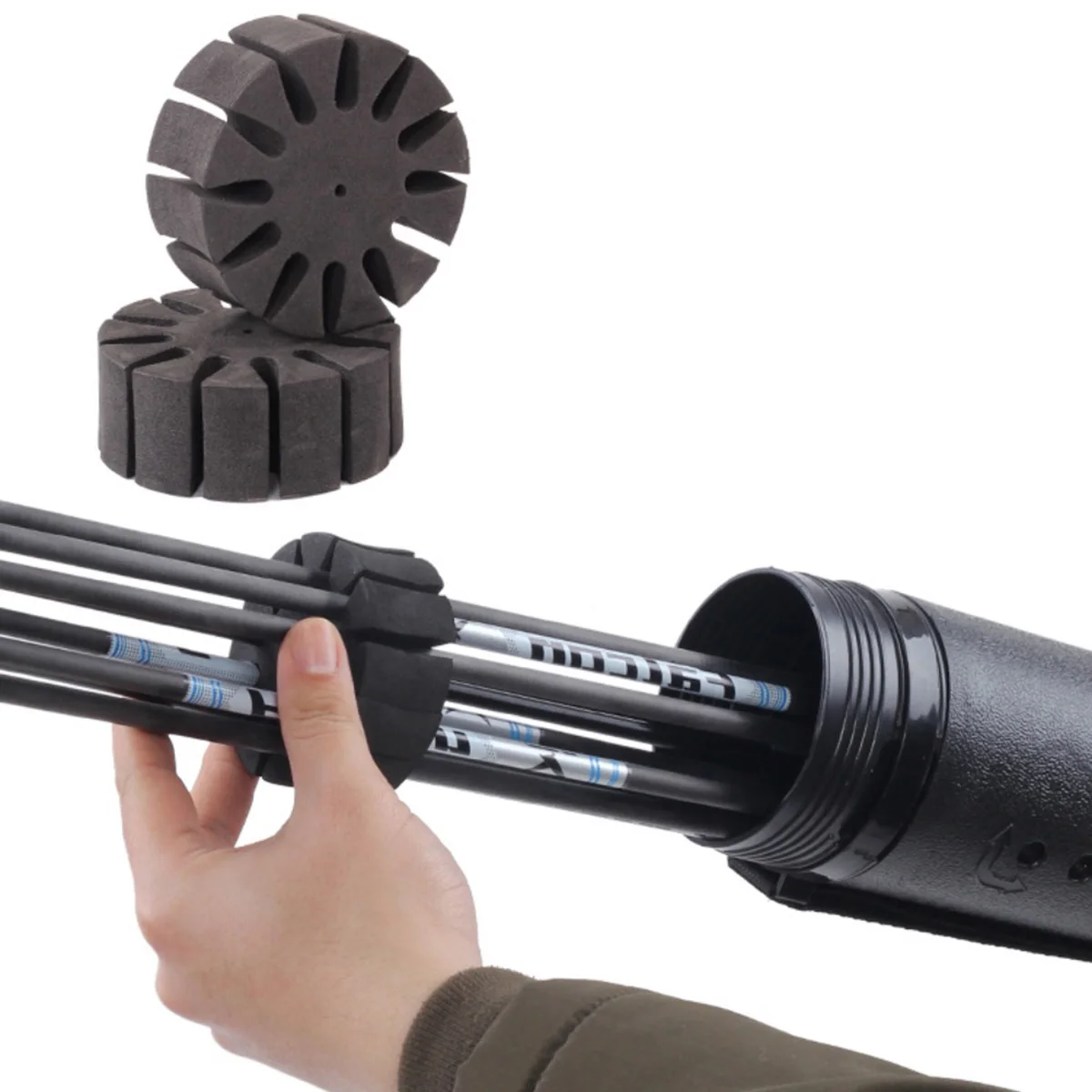 

3 Pcs Archery Arrow Holder EVA Foam Round Rack 12 Arrows Separator Quiver Protection Splitter for Bow Hunting Shooting