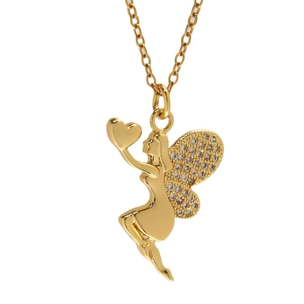 Fashion simple Korean style new love angel butterfly elephant color-preserving necklace pendant jewelry for women