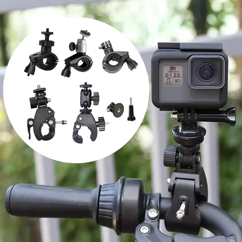 Soporte de Abrazadera para Cámara DJI Nano Action, Soporte para Manillar de Motocicleta, Compatible con GoPro Hero 13 12 11 10 9 Insta360 X5 X4 GO Ultra