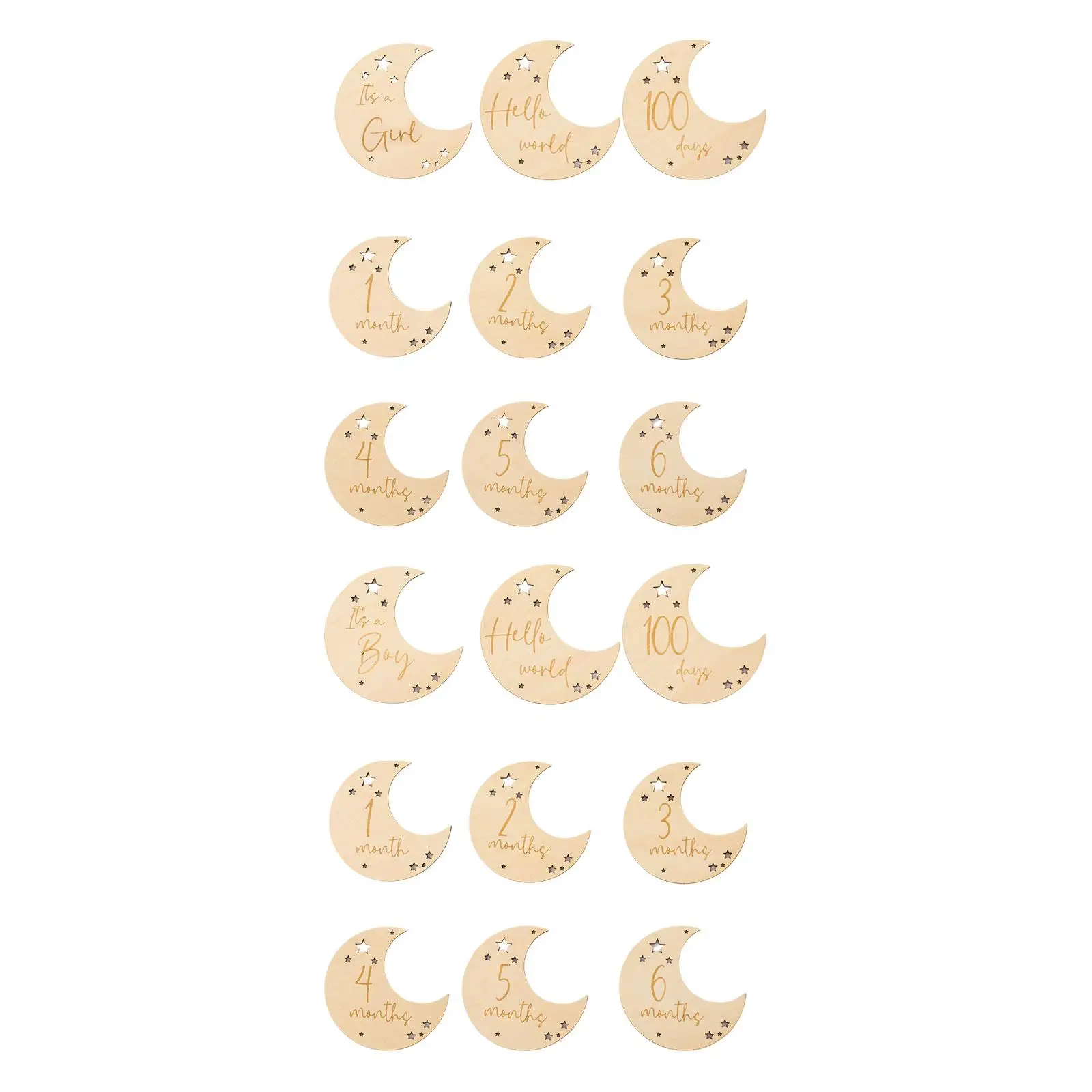 

9 Pieces Double Sided Mileage Piece Birthday Party Decoration Baby Birth Announcement Cards for Newborn Children Girls Toddlers