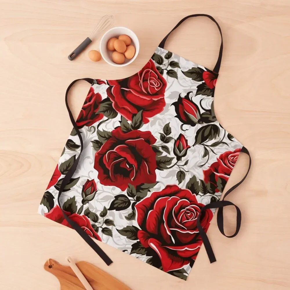 

Roses are a girl's best friend. Apron Salon kitchen clothes for men kitchen girl Manicurists Apron