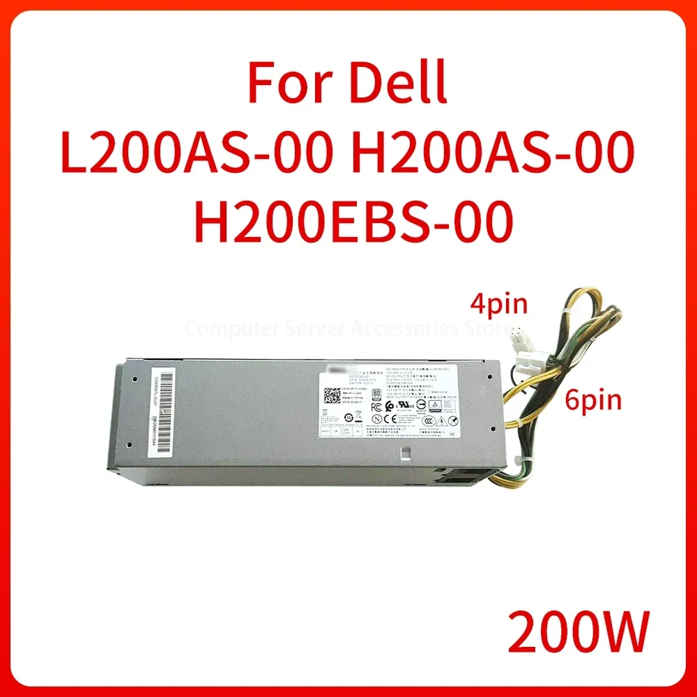 

200W Power Supply L200AS-00 8TVYY H200AS-00 X61RM H200EBS-00 CGFJT PUS for Dell 3050 5050 7050 6PIN 4PIN Desktop NEW Original