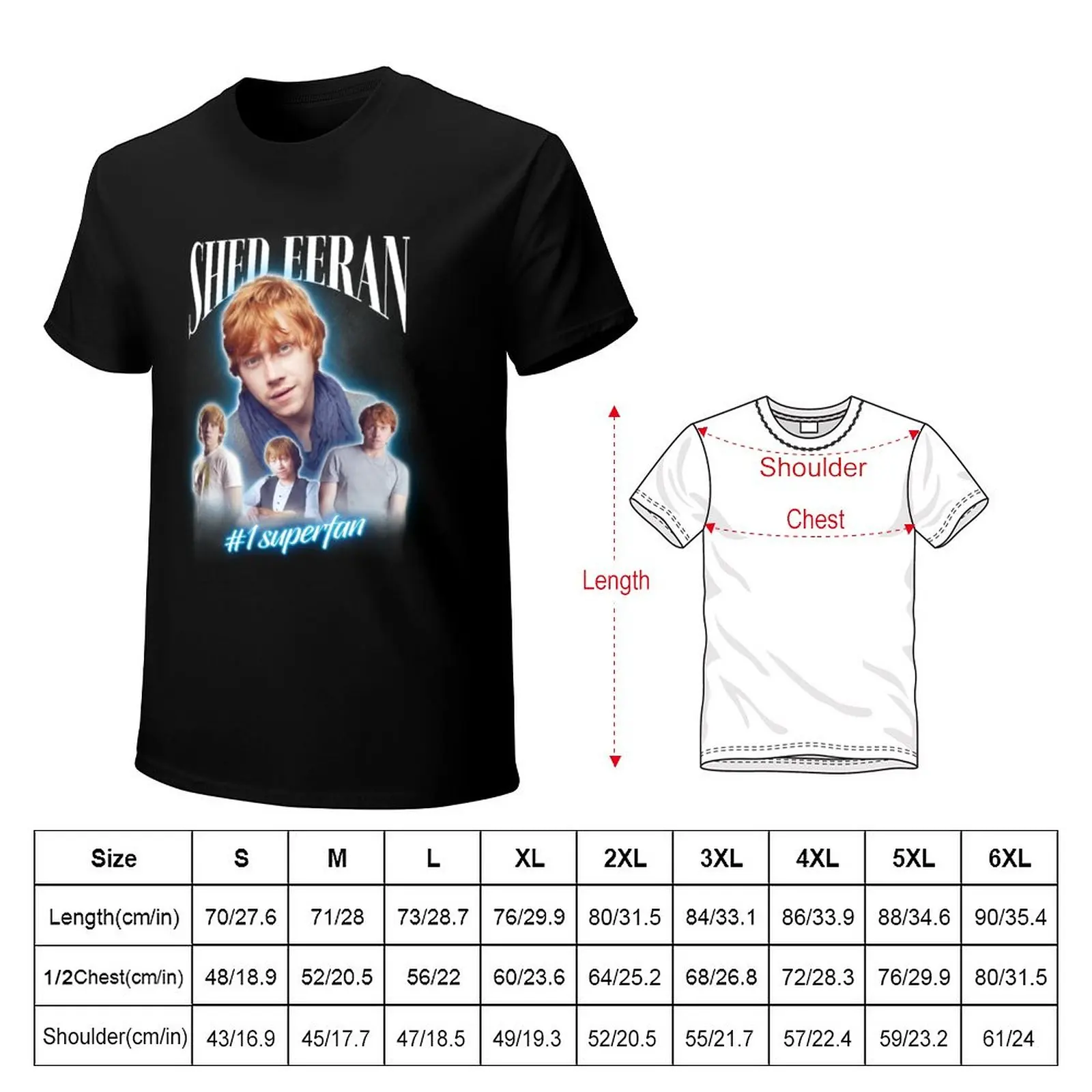 Rupert Grint Shed Eeran Parody Cursed Fan Collage T-Shirt Anime t-shirt Short sleeve tee funny t shirts sweat shirts, men