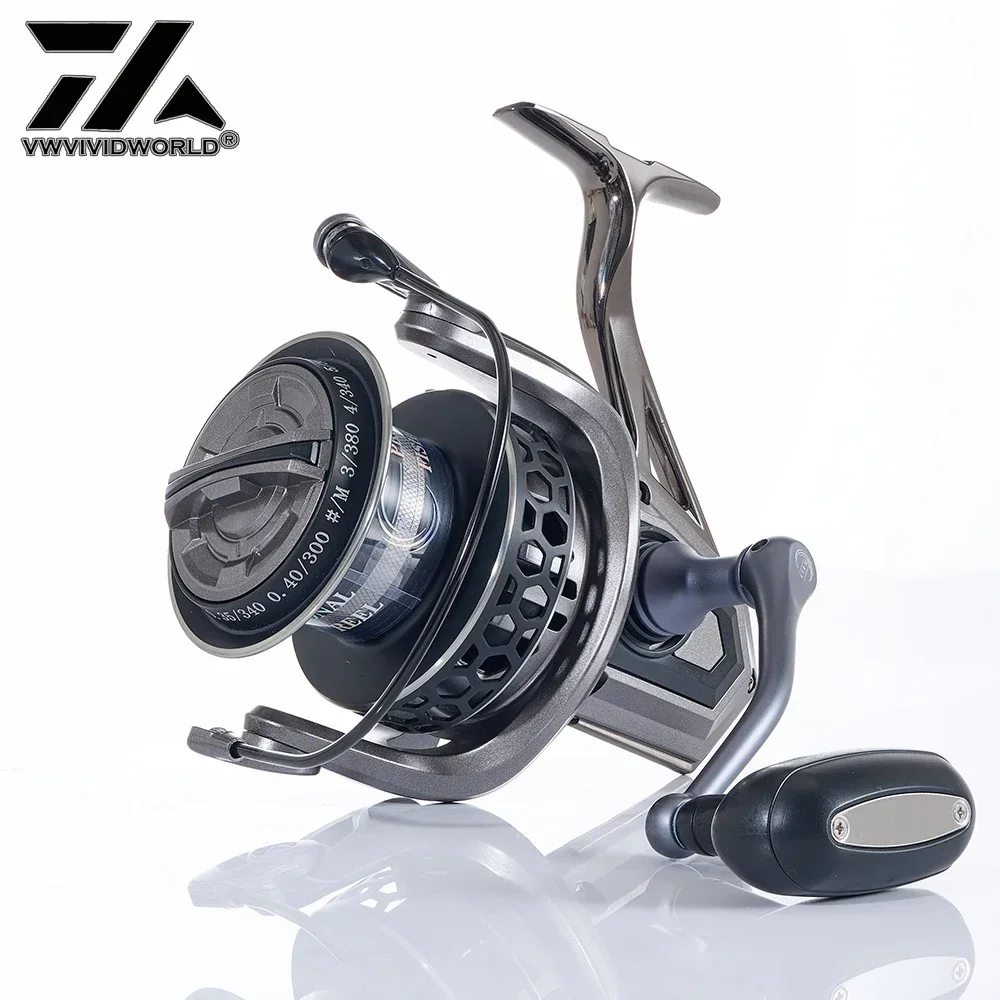 

VWVIVIDWORLD,8000-12000,15KG Drag,Saltwater Fishing Reel,Alloy Spool,Steel Bearing,Alloy Gear,Metal Arm,Sea Boat Spinning Reel