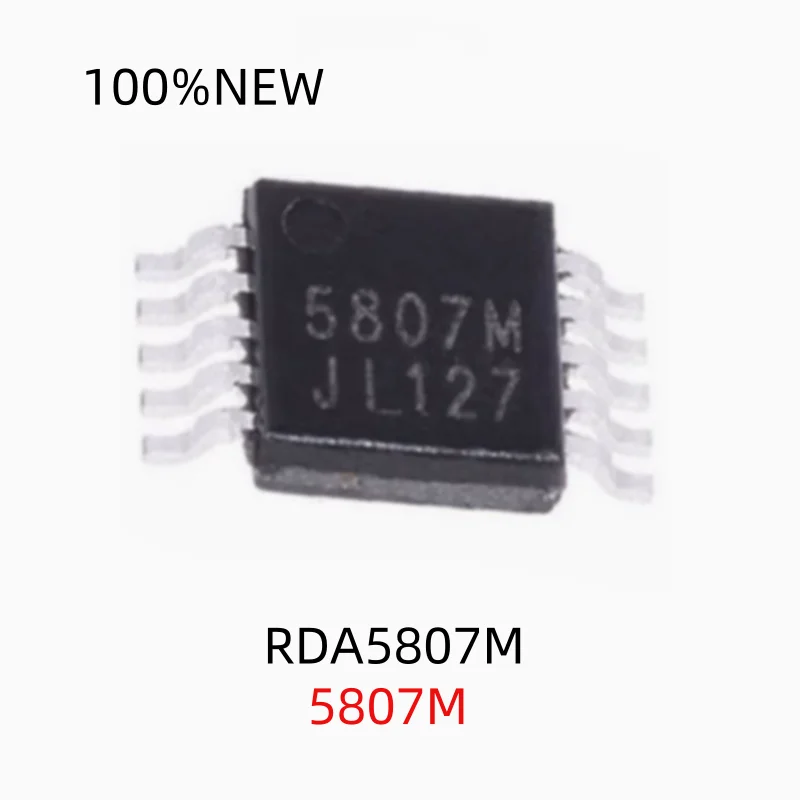 (10 Pieces) 100% New Rda5807M Silk Screen 5807m Smd Msop-10 Wireless Audio Radio Chip Ic