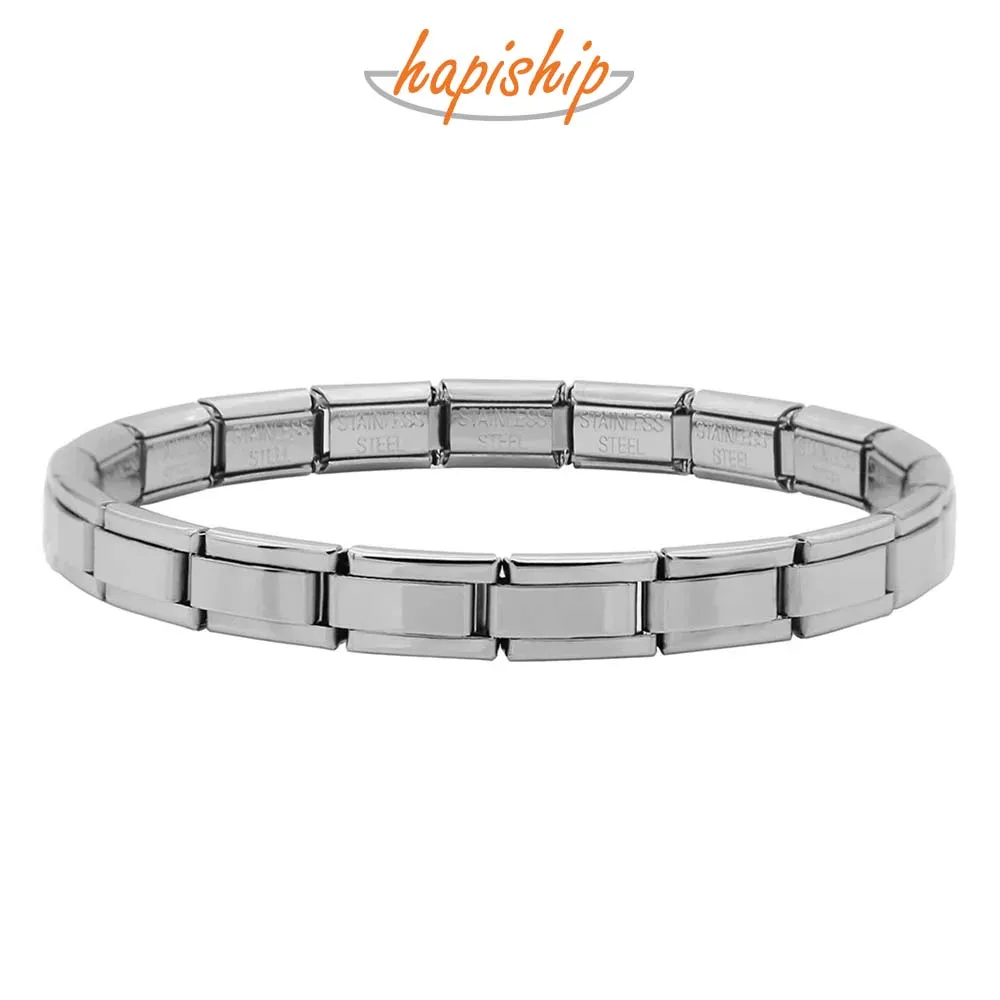 Hapiship New Fashion Women Jewelry 7mm Width  Color Stainless Steel Bracelet Bangle Girls Wedding Gift G123