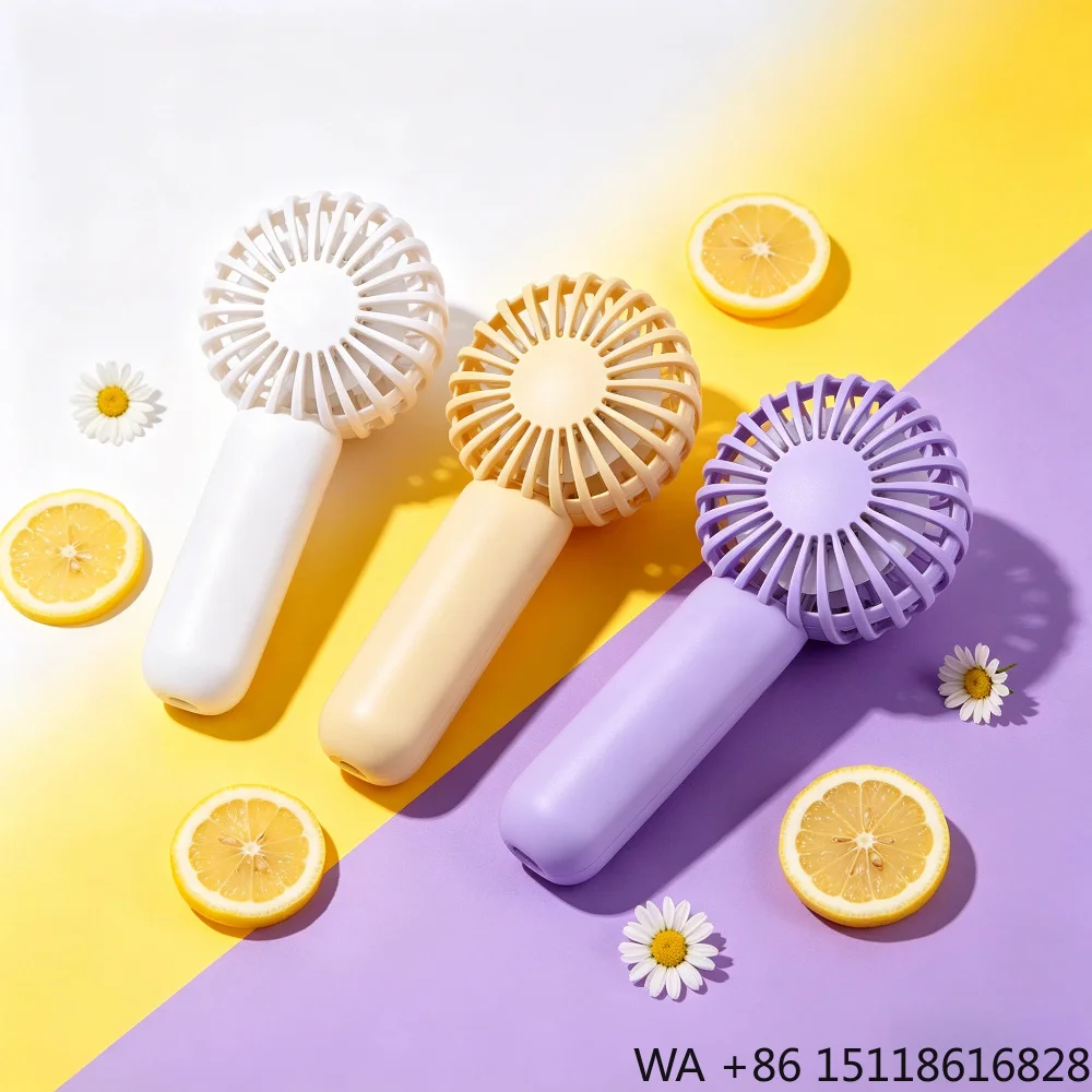 2026 Fans Electric Wholesale Handy Rechargeable Personal Small Cooling LED Light USB Mini Portable Handheld Fan Household Low