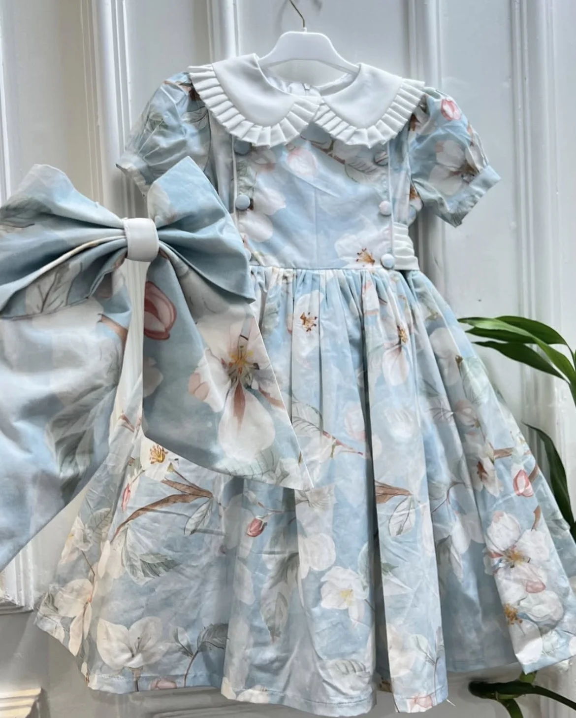 

Летнее синее платье с цветочным принтом для маленьких девочек 0-12 лет для фотографии на день рождения, праздник, повседневная одежда B25