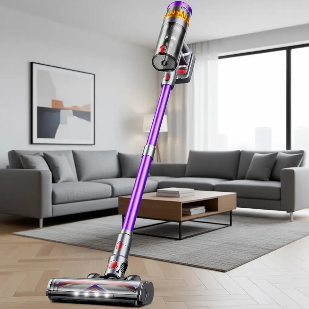 

550W 48Kpa 70 Mins Vacuum Cleaners, Self-Standing Stick Vacuum with Touch Sensor, Wall Dock, Anti-Rechargeable Vacuum for Pet Ha