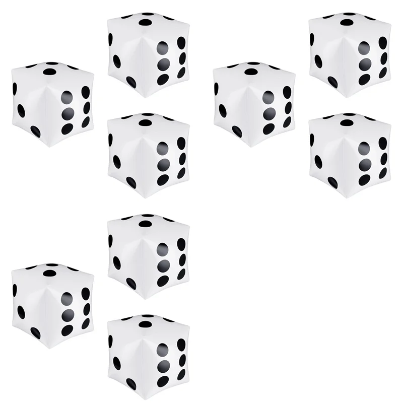 【RECOMENDAR】9 Pack Jumbo Inflatable Dice 12 Inch Giant Inflatable Jumbo Dice Large Inflatable Dice For Game Pool