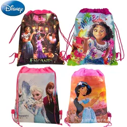 Mochila de Encanto de Anime de Disney para niños, bolsa escolar no tejida, con cordón, Mirabel, Isabela, juguete de dibujos animados, regalos de navidad