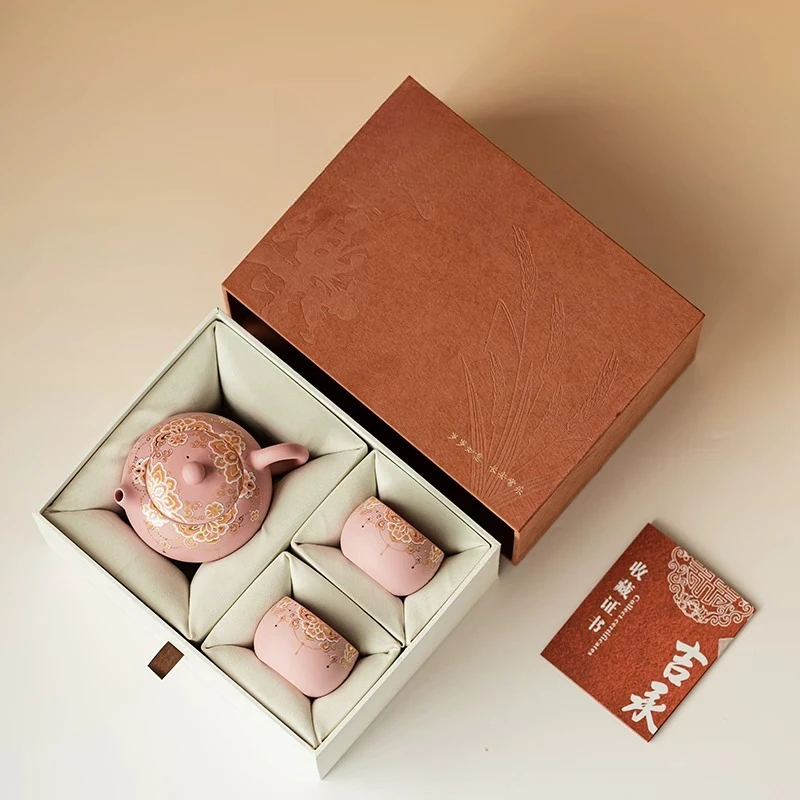 Pot Chinese Light Luxury Kung Fu Tea Set Teapot Teacup Gift Box