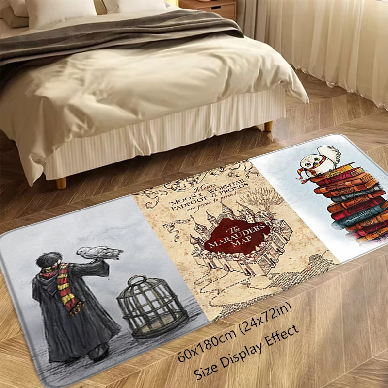 Entrance Doormat Marauders School Map Living Room Rugs Foot Carpets Magic 9¾ Platform Bathroom Rug Non-slip Hallway Floor Mat