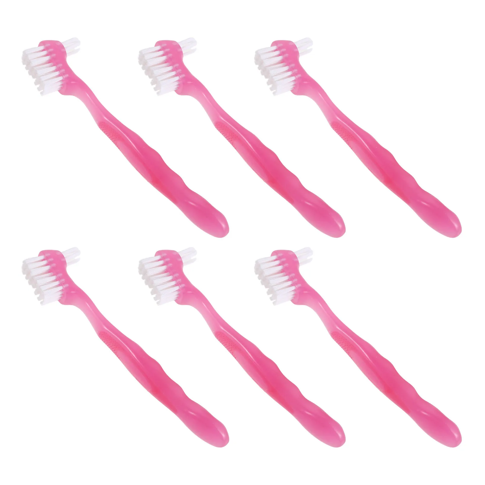 

Набор из 6 двусторонних щеток для чистки зубных протезов с мягкой щетиной для бережного ухода, портативный, компактный дизайн, идеально подходит для пожилых людей, для дома и путешествий