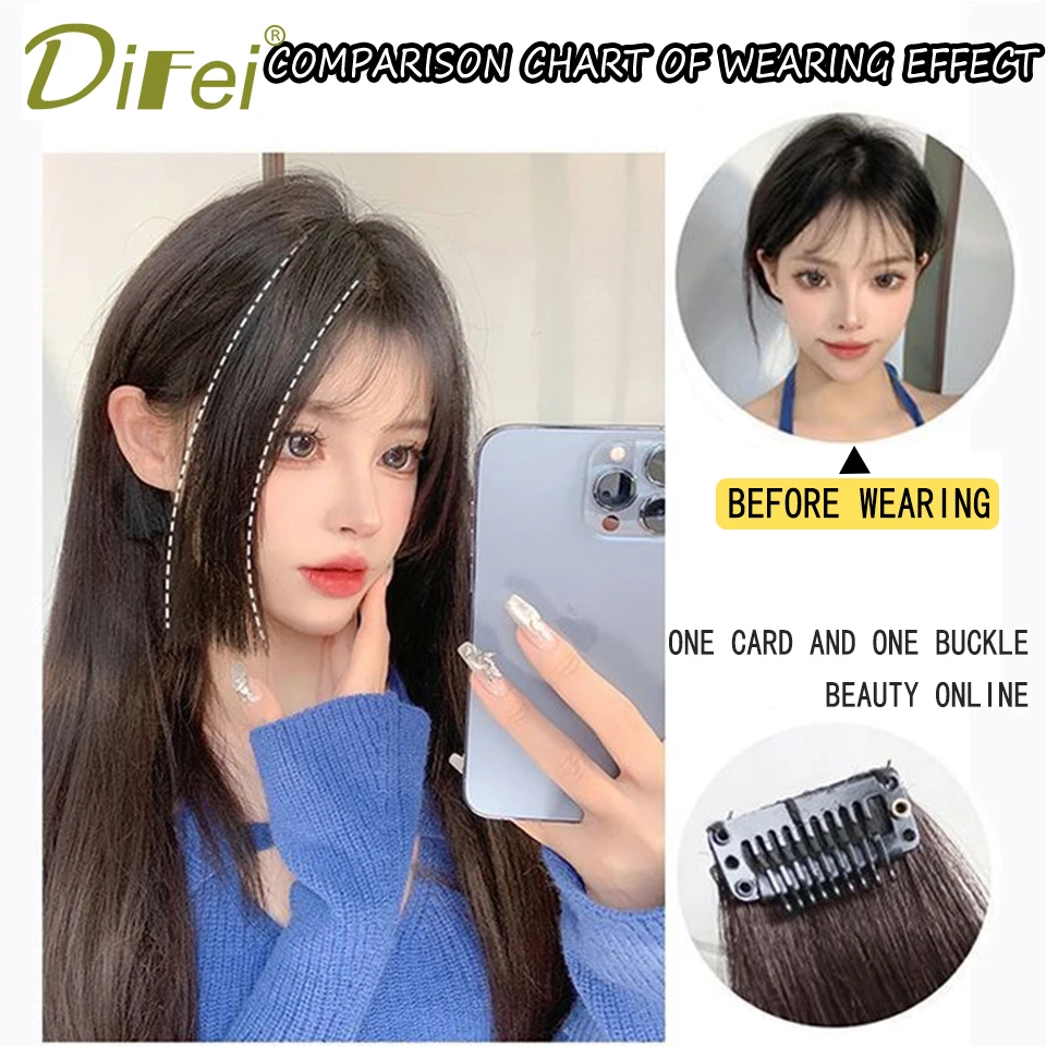 Synthetic Wig Princess Cut Patch Natural Seamless Hair Extension Synthetic Hair Japanese Invisible Forehead Wig Piece