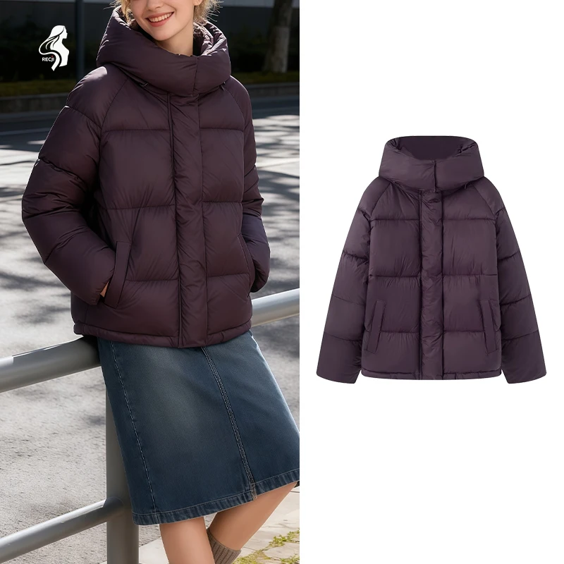 

Женская модная хлопковая куртка со съемным капюшоном на молнии, хлопковая куртка, стильная и универсальная, подходит для повседневных поездок на работу