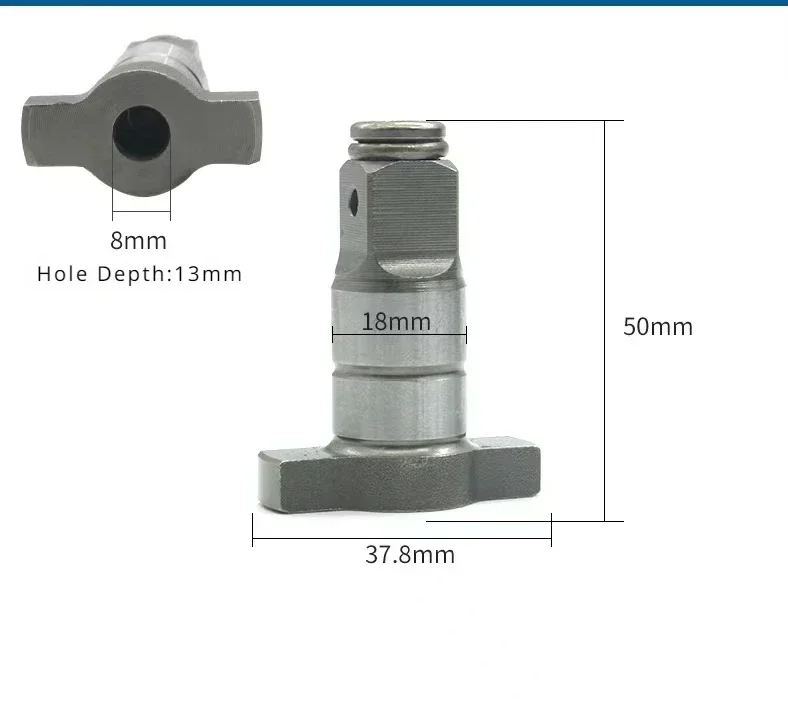 

18mm Impact Electric Wrench Anvil Replacement Accessories Spindle Shaft Dual Use 1/2' Square Socket To 1/4' Hex for Parkside A1