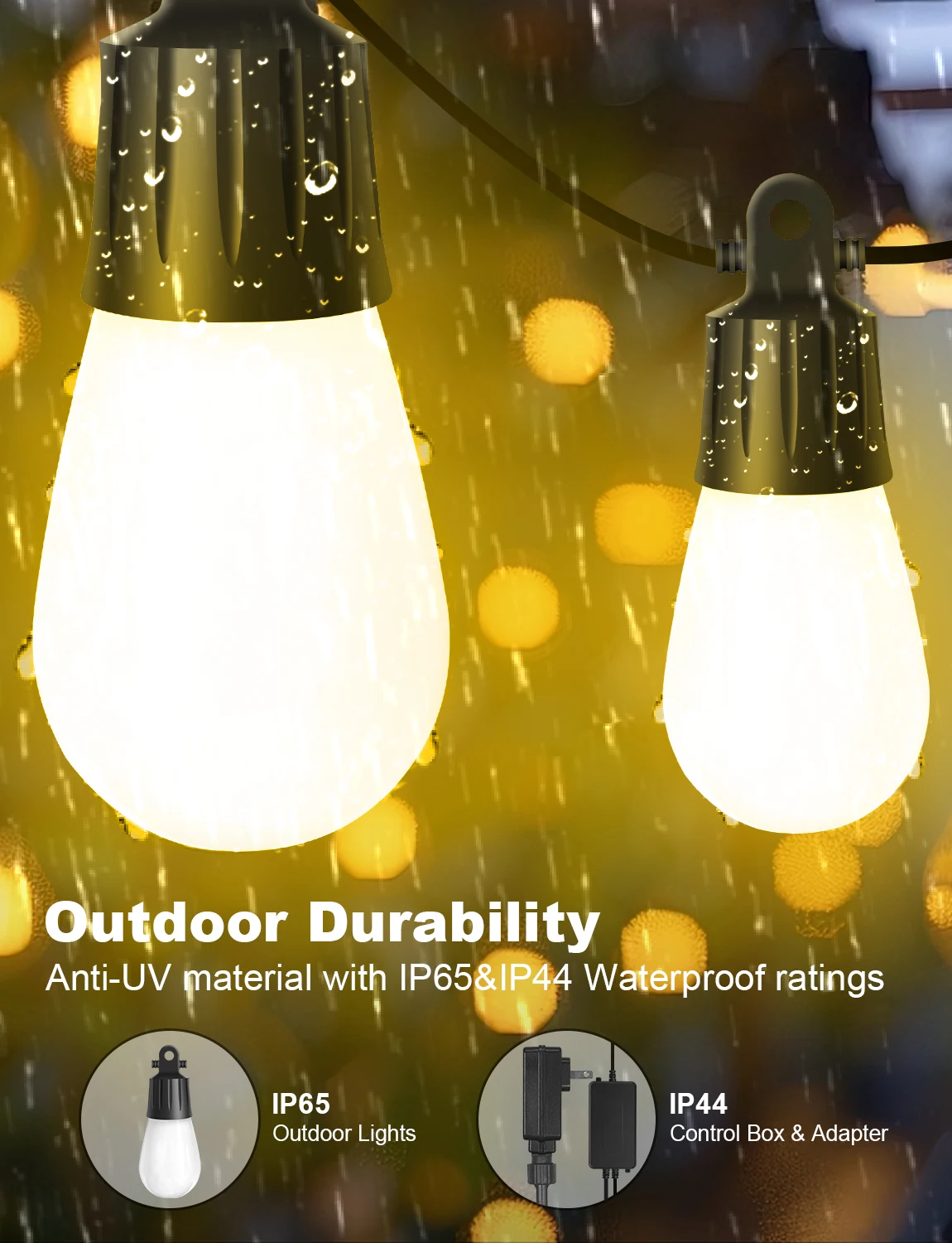 Smart RGB Color Changing Outdo - String Light Bistro ulasan dan harga