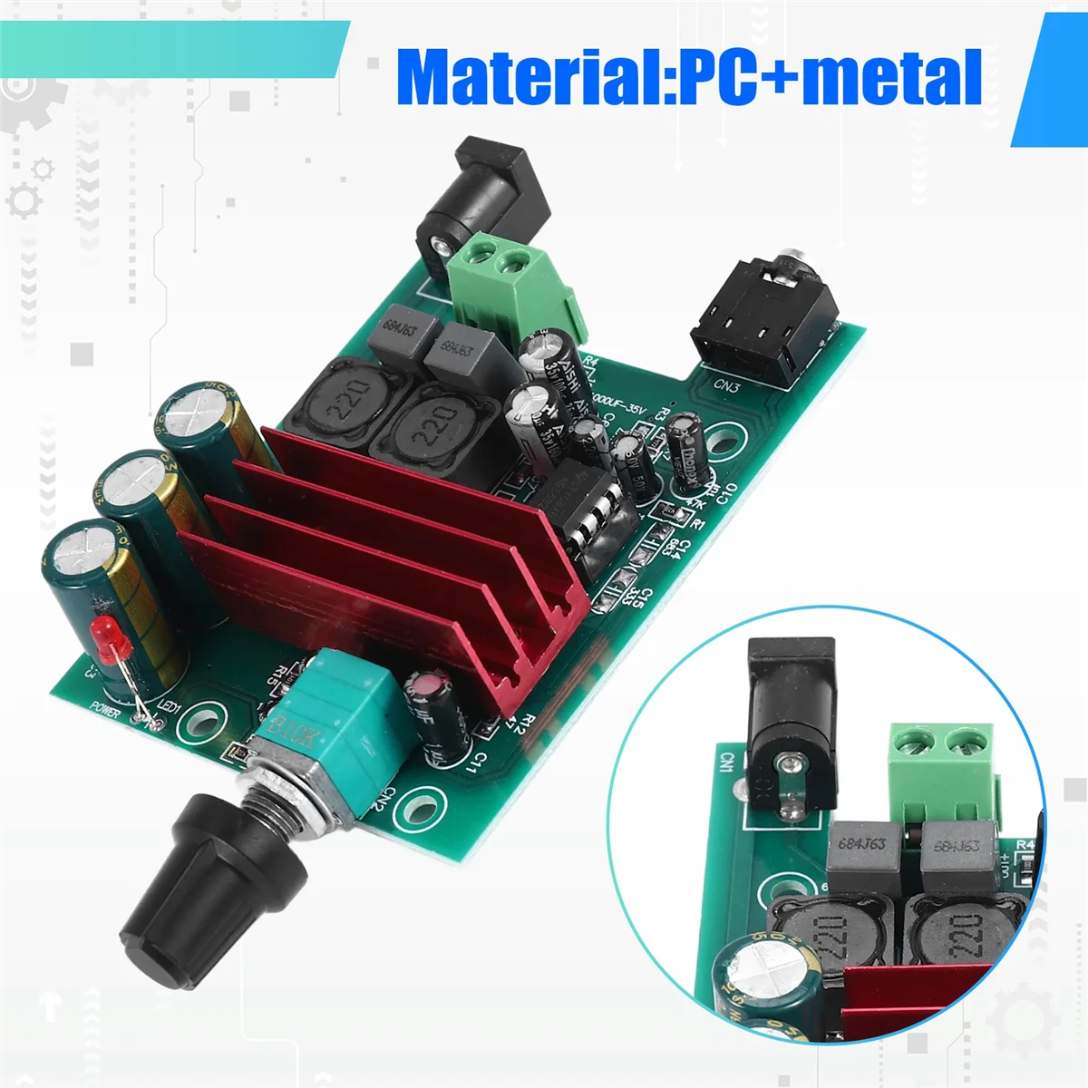 Power Amplifier Board High-Sensitivity Mono TPA3116 Subwoofer Amplifier Module with NE5532 OPAMPABGI