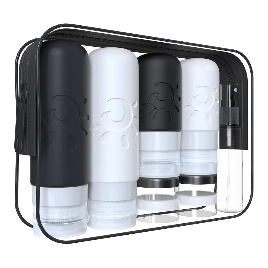 

18 Pack travel Bottles for Toiletries TSA Appd Silicone Travel Containers Leak Proof Refillable Travel Accories for Shampoo Con