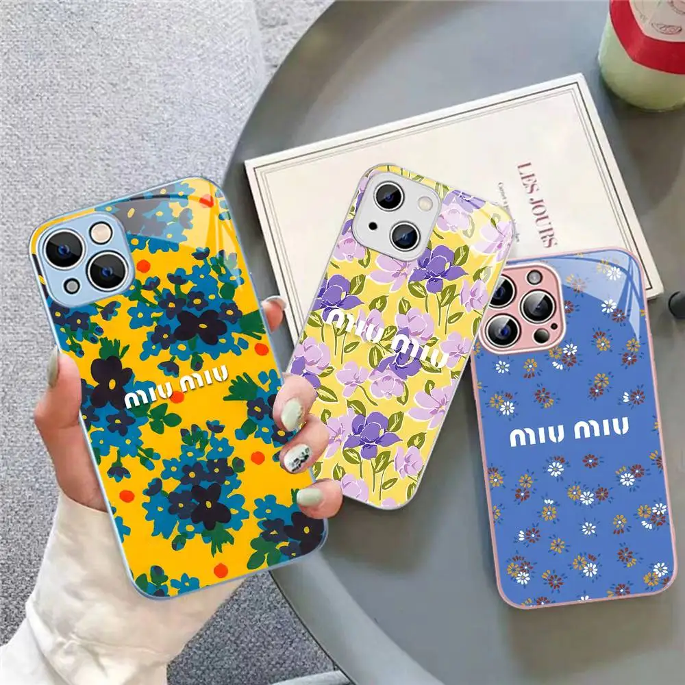 

M-miu M-miu Tempered Glass For Iphone 14 13 12 11 Pro Mini XS MAX 14Plus X XS XR Cover