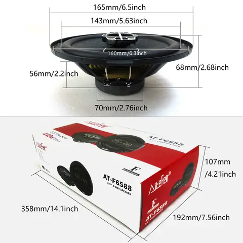 6.5 इंच 880W(2*440W) 4 वे यूनिवर्सल कार कोएक्सियल ऑटो म्यूजिक स्टीरियो फुल रेंज फ्रीक्वेंसी हाईफ़ी स्पीकर नॉन-डिस्ट्रक्टिव इंस्टॉलेशन 10 best sales 6.5 स्पीकर - №1