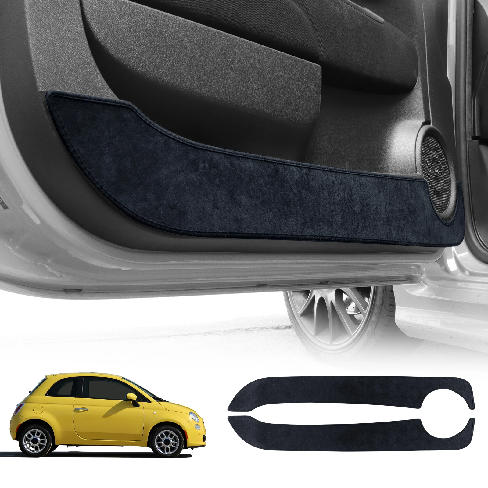 

Flannel For Abarth 595 695 2012-2024/ Fiat 500/500C 2008-2024 500E 2013 2014 2015 2016 2017 2018 2019 Car Door Anti-kick Pad Mat