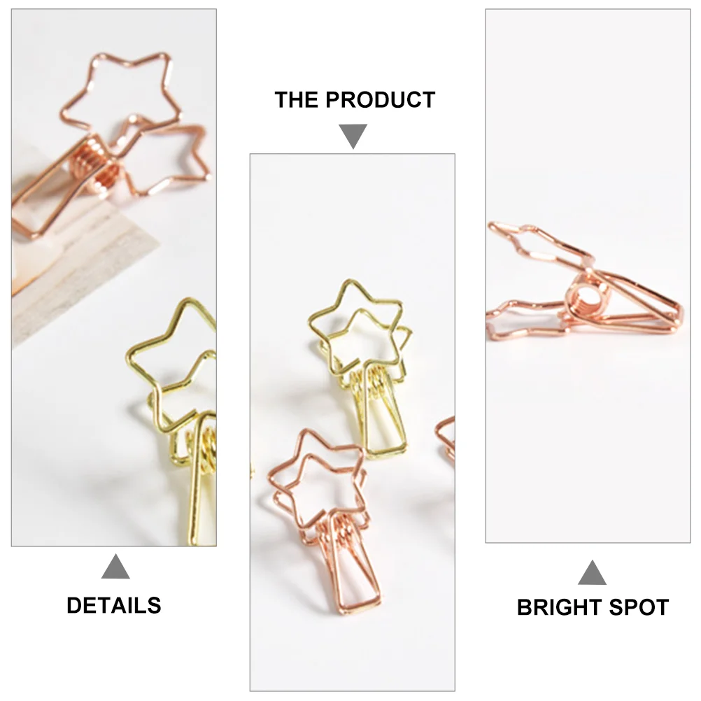 16 Pcs Clip Clips for File Metal Clamp Photo Paper Elliot Folder Iron Office Tickets Organizing Clamps