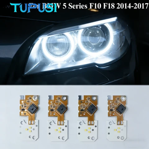 Белые Светодиодные Платы DRL Angel Eyes Для BMW 5 Серии F10 F11 F18 2014-2017 LCI, Модули Дневных Ходовых Огней